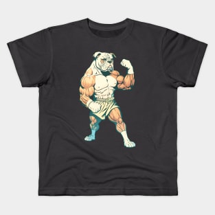 Muscular dog boxing Kids T-Shirt